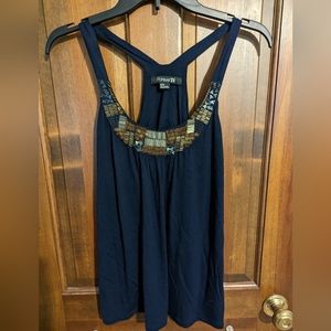 COPY - Forever 21 sz MED Navy with jewels tank
